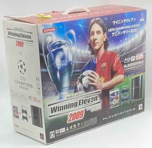 中古 PLAYSTATION 3 (80GB) ウイニングイレブン x UEFA Champions League アニバーサリーBOX (クリアブラック)