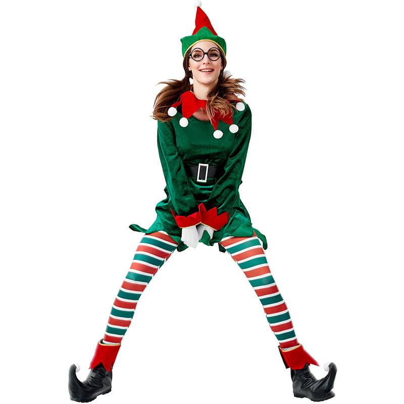 コスプレ クリスマス ドレスアップ テーマ服 クリスマスツリー コスチューム コスチューム スーツ スカート エルフ コスチューム 女性