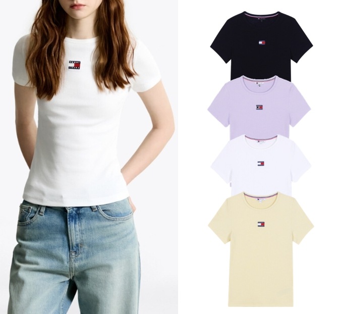 Slim Badge Lip T-shirt (T32E1TTO06TWT1) 6,239円