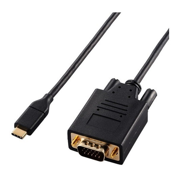 CAC-CVGA10BK2 USB Type-C - VGA 変換ケーブル 1m (USB-Cプラグ to ミニD-Sub15pinプラグ) ブラック メーカー直送