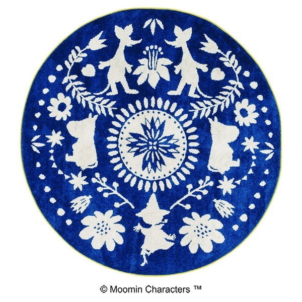 スミノエ 13473190 ラグ ネイビー 185185cm ムーミン Mフォークラインラグ 13473190 メーカー直送