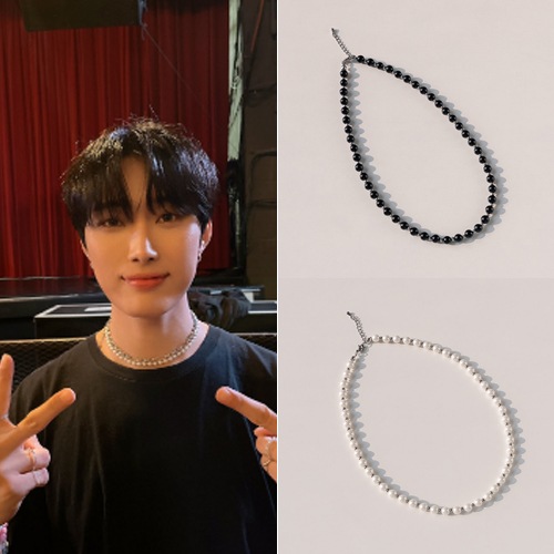 [OMEGA X オメガエックスジェハン着用] アロフネックレス 韓国の人気芸能人着用 韓国ファッションジュエリー デイリーアクセサリー カスタムジュエリー