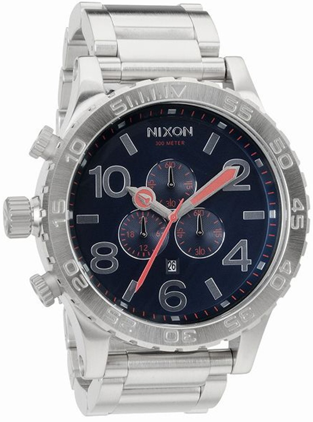 ニクソン NIXON 腕時計 クロノグラフA083-307 シルバー ネイビー-