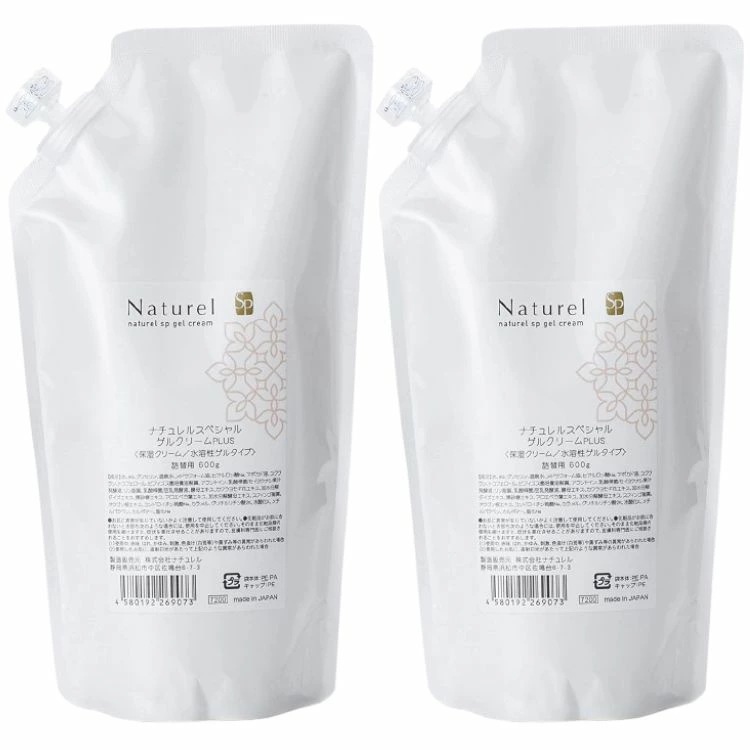 2個セット】　日本健康美 ナチュレルＳＰゲルクリーム プラス 詰替え 600g ナチュレル ツインセット敏感肌 低刺激 オールインワンジェル ボディクリーム ハンドクリーム 源泉水 源泉 10,868円