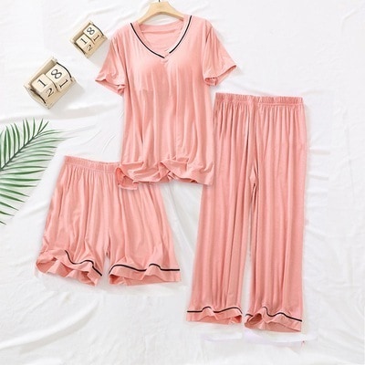 パジャマ3点セット レディース 抜け感 部屋着 パジャマ 半袖 春 夏 ナイトウエア リラックス カジュアル 大人カジュアル 大人可愛い お泊まり会 お揃いコーデ カップル 友達 双子 おしゃれ 可愛
