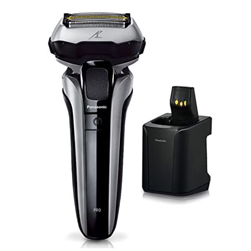 ラムダッシュPRO メンズシェーバー 5枚刃 全自動洗浄充電器 充電中でも剃れる シルバー ES-LV7J-S