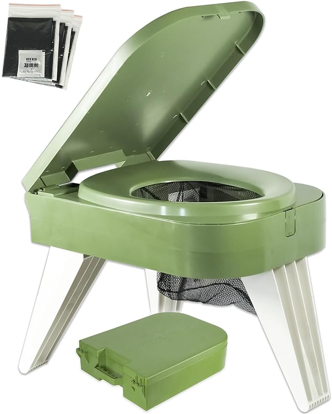 【防災士推奨】 簡易トイレ 災害用 防災トイレ ポータブルトイレ コンパクト 耐荷重150kg トイレキット付属 携帯トイレ 災害用トイレ