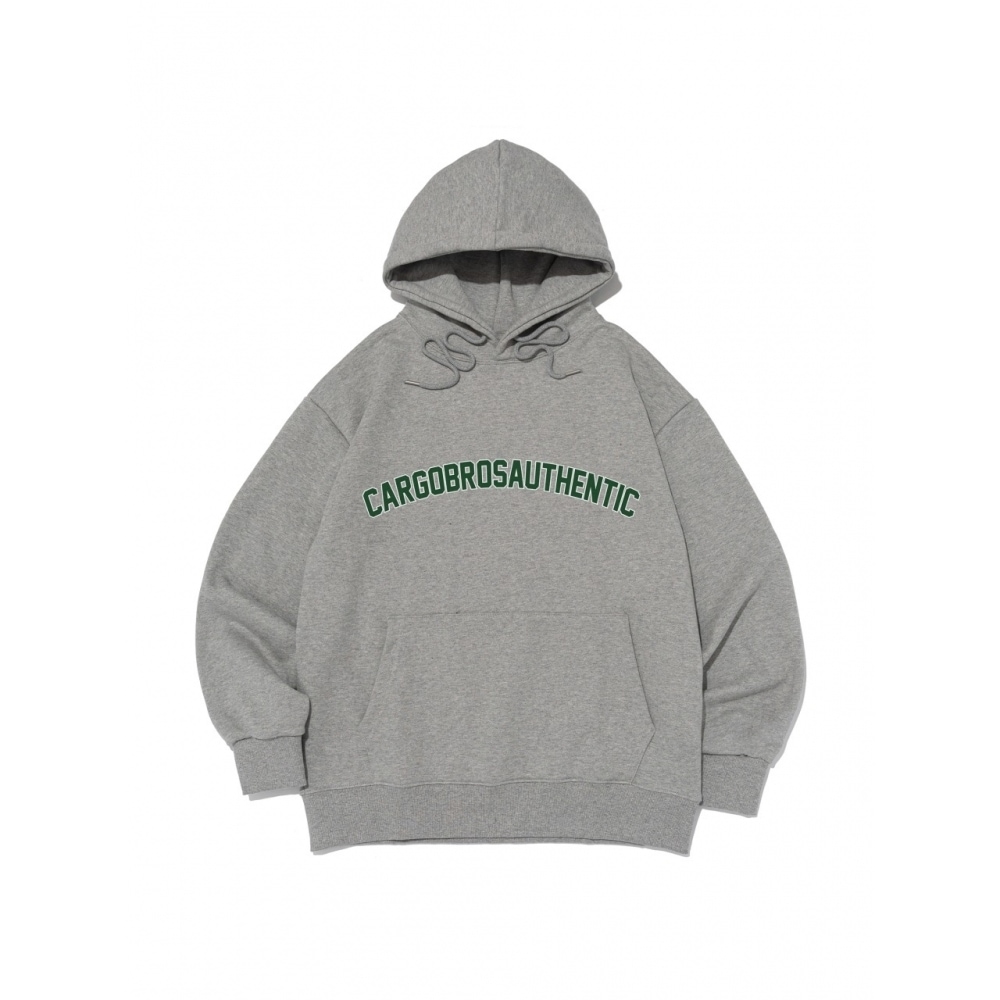 CARGOBROS (ビッグサイズ) アーチロゴオーバーフード Tシャツ (グレー)