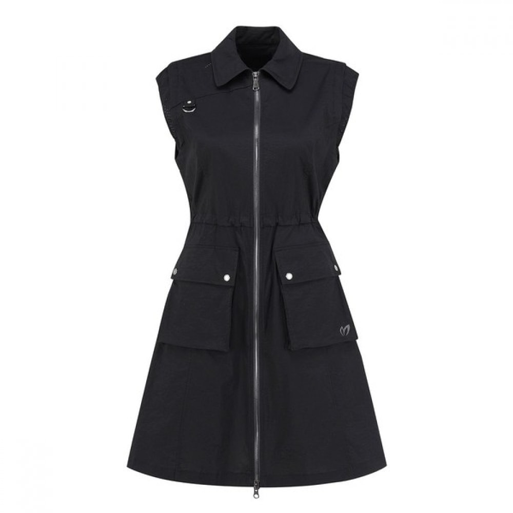 [マスターバニー] 女性用メッシュブロックノースリーブワンピース