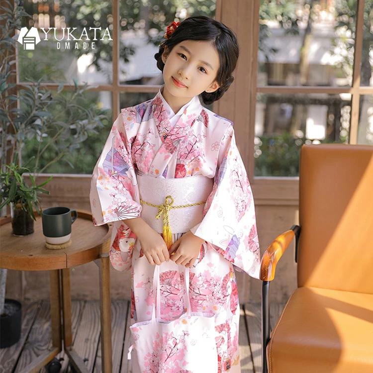 出荷が迅速である 独占販売 浴衣 子供 花柄 ウサギ ワンピース 浴衣セット 3点セット 浴衣 腰ひも 足袋 花火大会 浴衣 ピンク 紫 浴衣ドレス 古典 レトロ 子供服 盆踊り お宮参り 誕生日 ひ