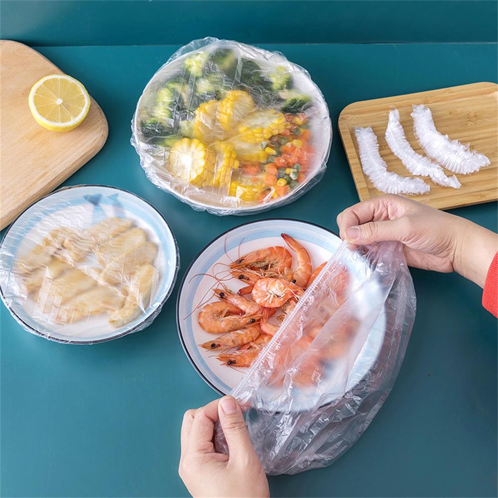 【超お得1つ買うと10個もらえる】400個使い捨てボウルカバー 弾性食品ダストカバープラスチックラップカバー 生鮮食品貯蔵カバー 冷蔵庫キッチン用サランラップ