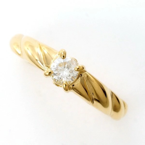 K18 18金 YG イエローゴールド リング 指輪 7.5号 ダイヤ 0.19 ジュエリー 中古 36,296円