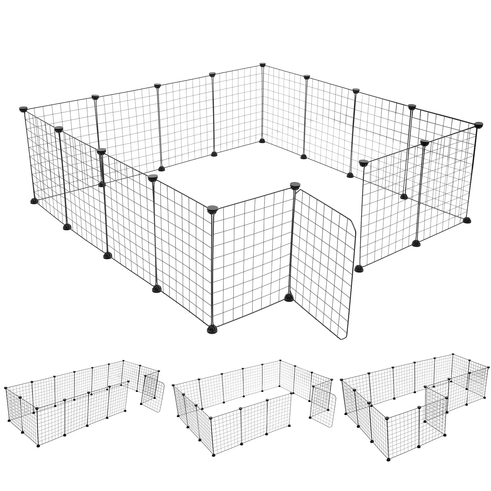 Shinyever ペットフェンス ペットサークル 小型犬 犬 ケージ 幅140*奥行140*高45cm 犬サークル うさぎ ケージ 小型犬 ゲージ 組立簡単 室内外兼用 自由組み合わせ 軽量なペット