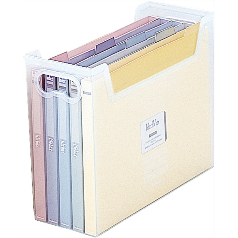 （まとめ買い）インデックスファイルボックス F1 クリア フボI-F1C [x3]