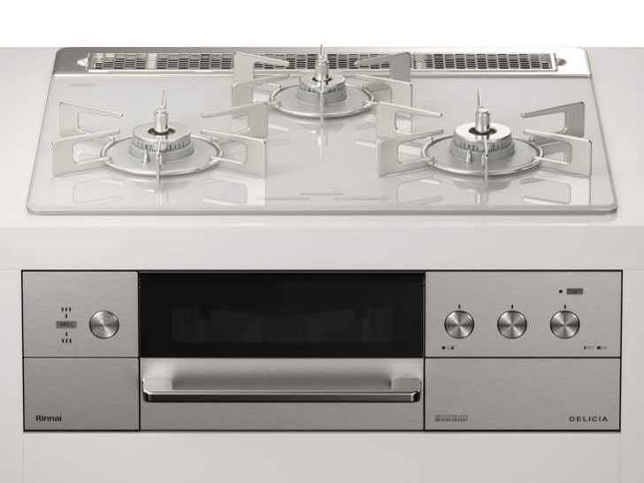 ビルトインコンロ DELICIA デリシア 3口 3V乾電池タイプ ココット別売 プロパンガス 60cm LPG アローズホワイト RHS31W30E14RASTW-LPG
