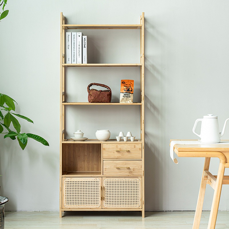 フロアスタンドシンプルな多層収納ラック竹学生の子供用書店ホームリビングルームストレージスペース節約マルチレイヤーデスクトップ 2222222