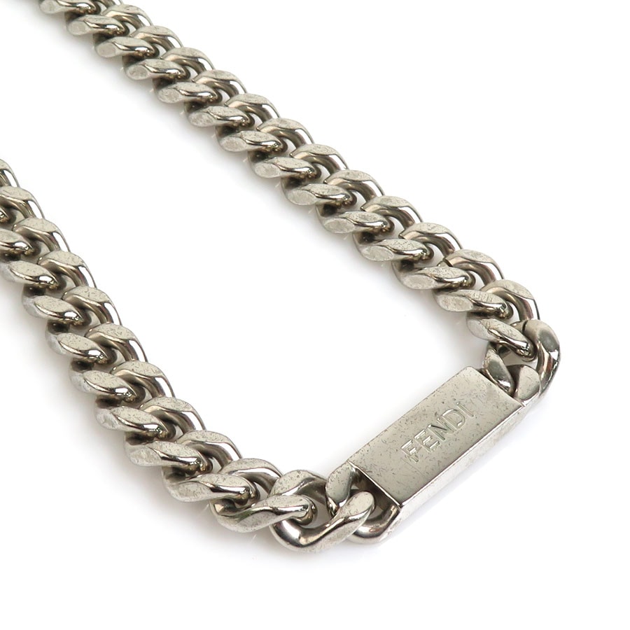 フェンディ FENDI ネックレス メタル シルバー メンズ h30737k