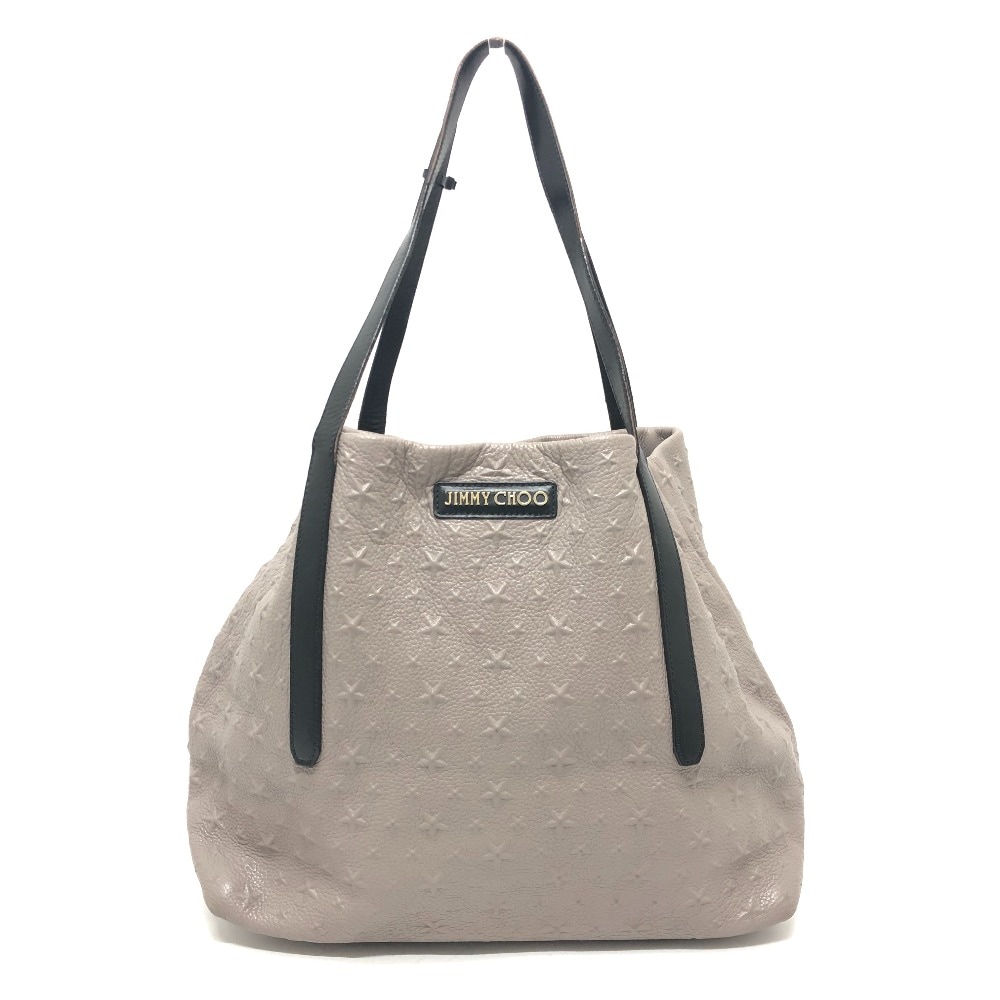 トートバッグ スター エンボス トートバック カバン バック レザー グレー