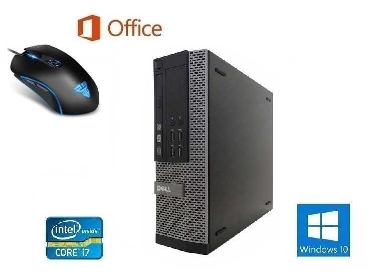 DELL 7010 デル Windows10 PC Core i7-3770 メモリ:8GB SSD:240GB Office 2016 & 【最新版】ゲーミングマウス X9 usb有線