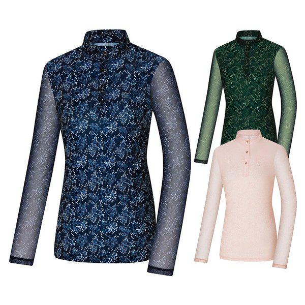 女性アイスボーンプリント登山長袖ハイネックTシャツ2441TK365W