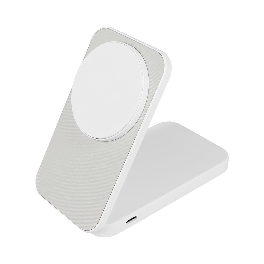 オウルテック Qi2 ワイヤレスモバイルバッテリー 5000mAh マグネット 折りたたみスマホスタンド 最大PD20W対応 USB Type-C入出力 グレー OEC-LPB5020MG-GY