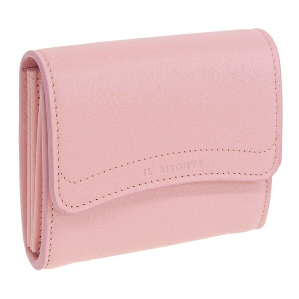 イルビゾンテ/IL BISONTE 二つ折り財布 レザー ライトピンク系 メンズ レディース ssw