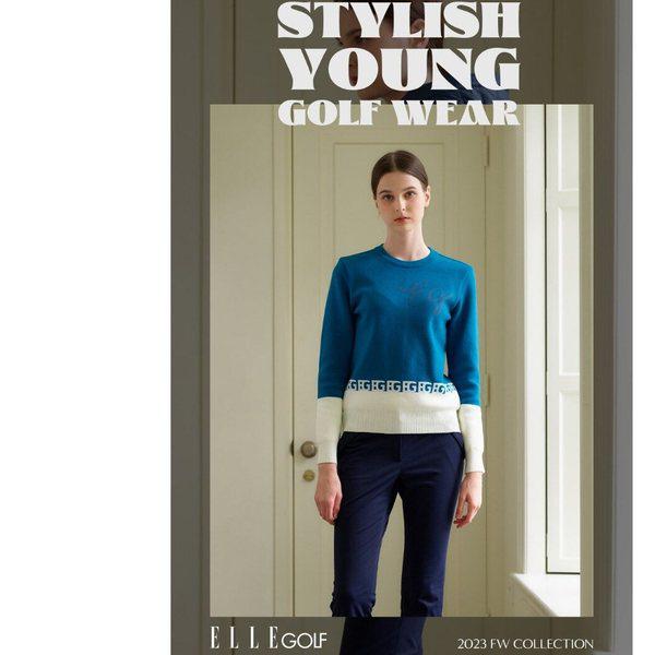 女性ポケットピンポイントセミブーツカットパンツ6J81601ブラックネイビー04_CC