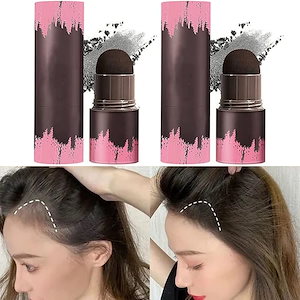 ヘアラインパウダースティックヘアカラーシャドウパウダー薄毛・白髪用根元タッチアップ瞬間カバーアップマルチコントゥアコンシーラーパウダー01#ブラック