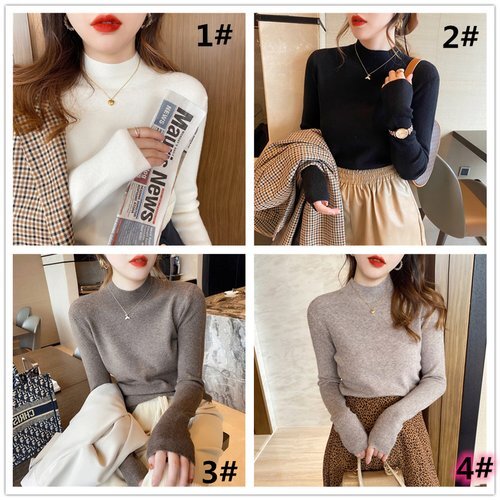 トップス レディース プルオーバー ハイネック 202秋冬新作 インナー ニット 3# 3507