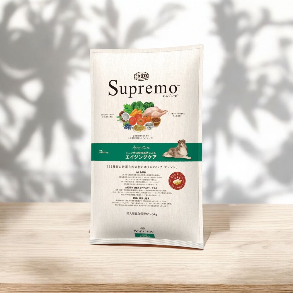 Nutro シュプレモ シニア犬用 全犬種用 7.5kg ドライフード 総合栄養食 エイジングケア ドッグフード 犬 大容量 厳選自然素材 香料・着色料 無添加 消化に良い ニュートロ