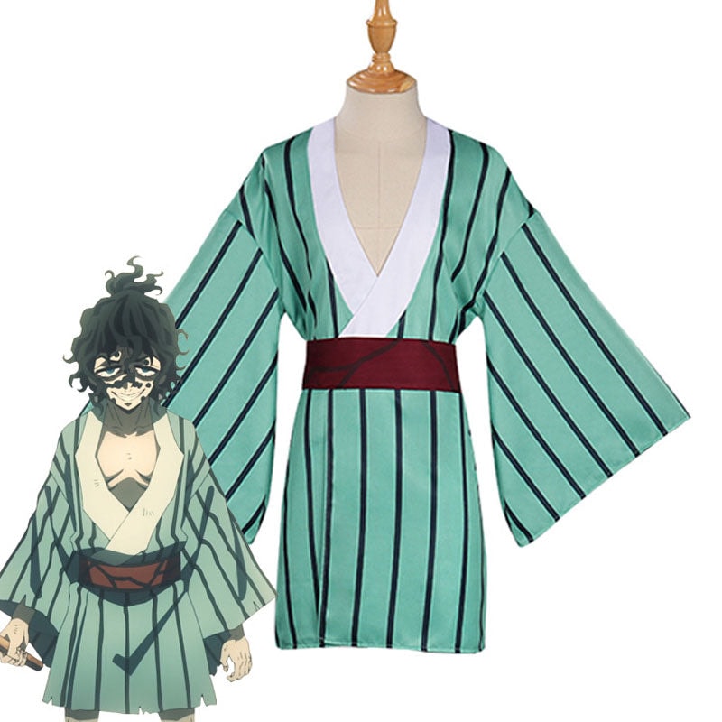 鬼滅の刃 妓夫太郎 ぎゅうたろう コスプレ衣装 着物 仮装 変装 ヘッドカバー コスプレ ゲーム イベント パーティ