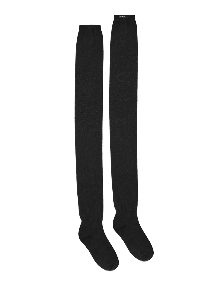 【GLOWNY】 SHEER KNEE HIGH SOCKS : BLACK