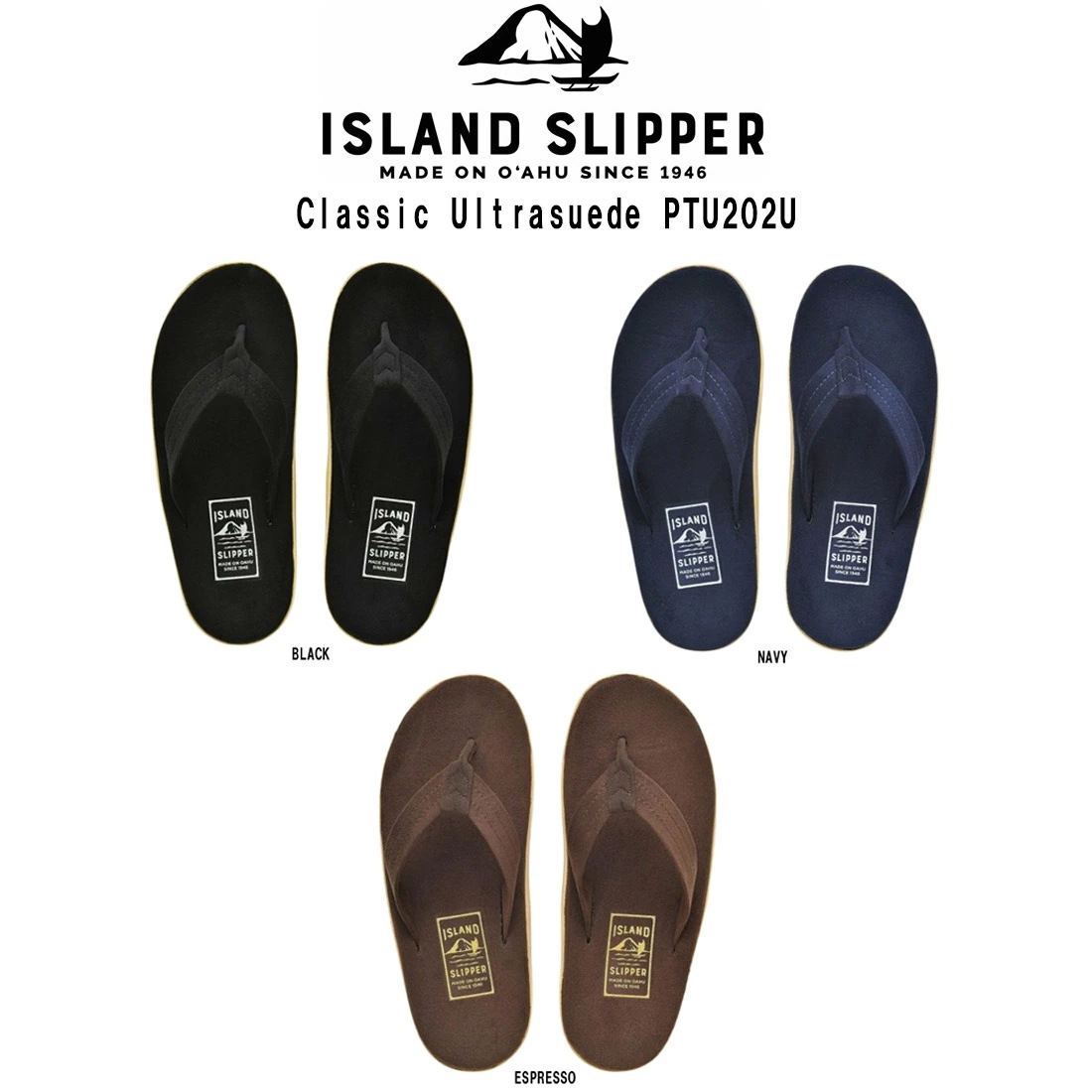 ISLAND SLIPPER サンダル ビーチサンダル トングサンダル スリッパ ウルトラスエード メンズ 男性用 靴 Classic Ultrasuede PTU202U