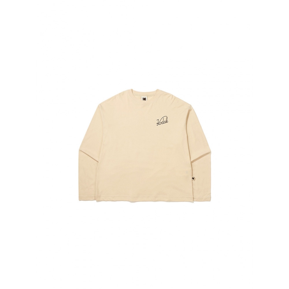 KODAK Apparelエッセンシャルコダラックス長袖TシャツウーマンIVORY