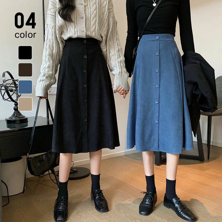 【送料無料】40代 30代 20代 体型カバー ウエストゴム スウェード 大人 秋冬 ひざ丈 スカート フレアスカート レディース ひざ丈 スカート 5,276円