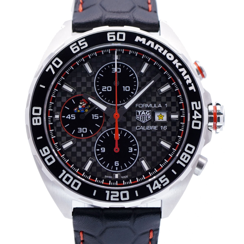 新品同様 自動巻き フォーミュラ1 マリオカート CAZ201E.FC6517 腕時計 ステンレススチール/型押しレザー ブラック 0102【中古】 メンズ