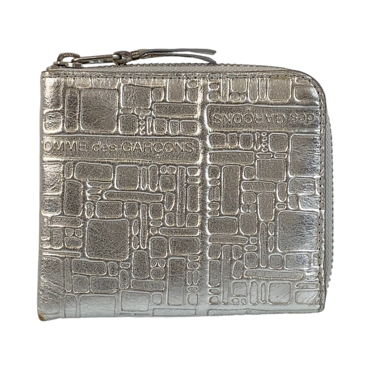 シルバー レザー 折財布 コンパクトウォレット レディース 410942