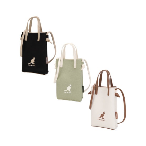 デュオキャンバスミニクロスバッグ 3218 3色 アイボリー/ カーキ / ブラック 女性用ショルダーバッグ