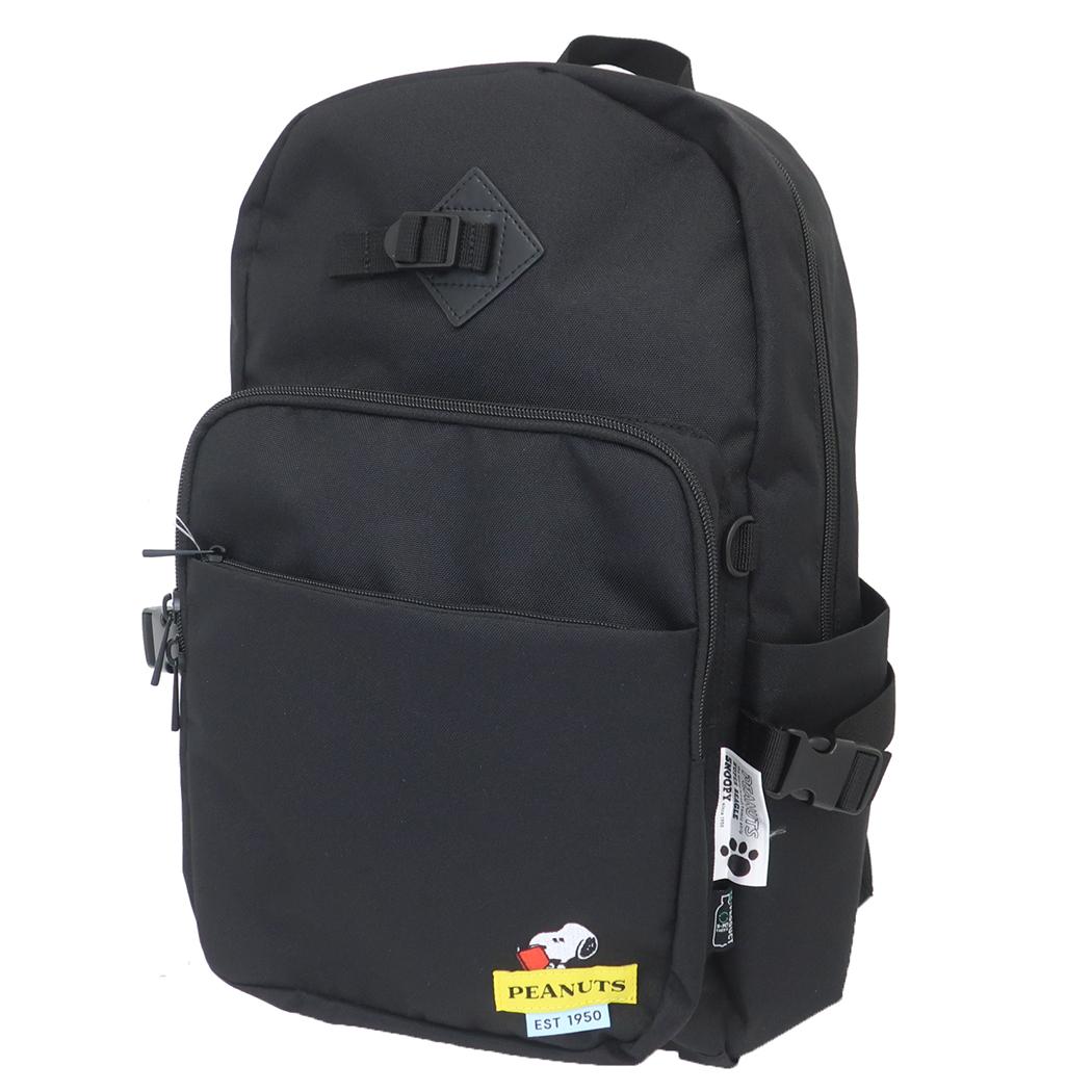 スヌーピー デイパック RE-PET スクリュック BK YEネーム ピーナッツ キャラクター