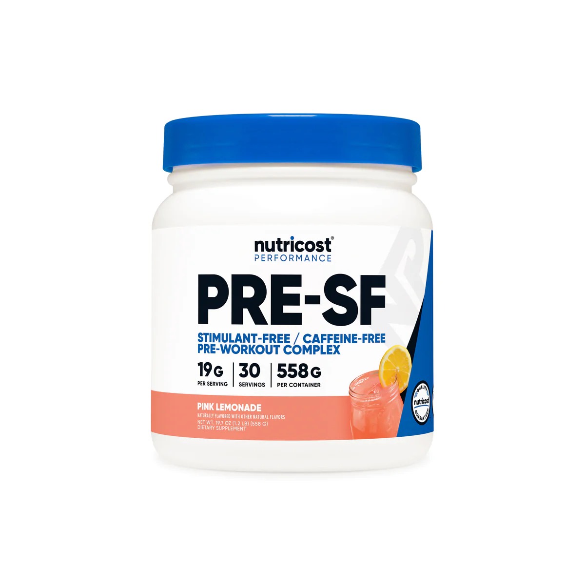 [USA] Nutricost ニュートリコスト Stim-Free Pre-Workout Powder Pink Lemonade (30 SERV)