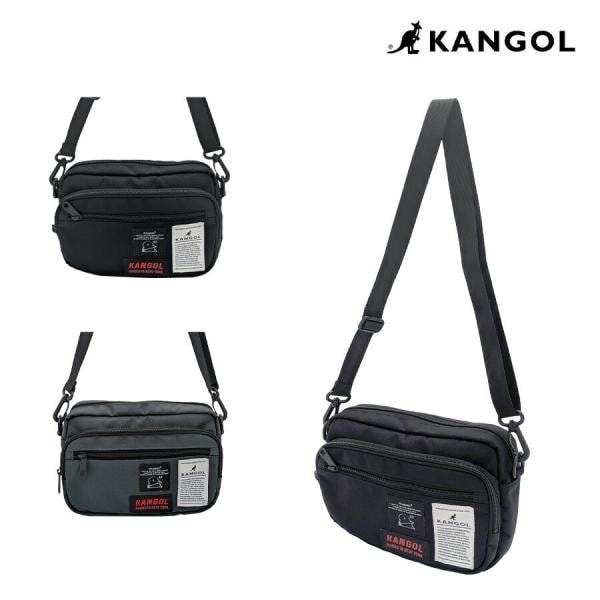 【レターパック配送/時間指定不可】【KANGOL】250-3501 横型ショルダーバッグ 斜め掛け 使いやすい コンパクト ユニセックス プレゼント ギフト ブラック