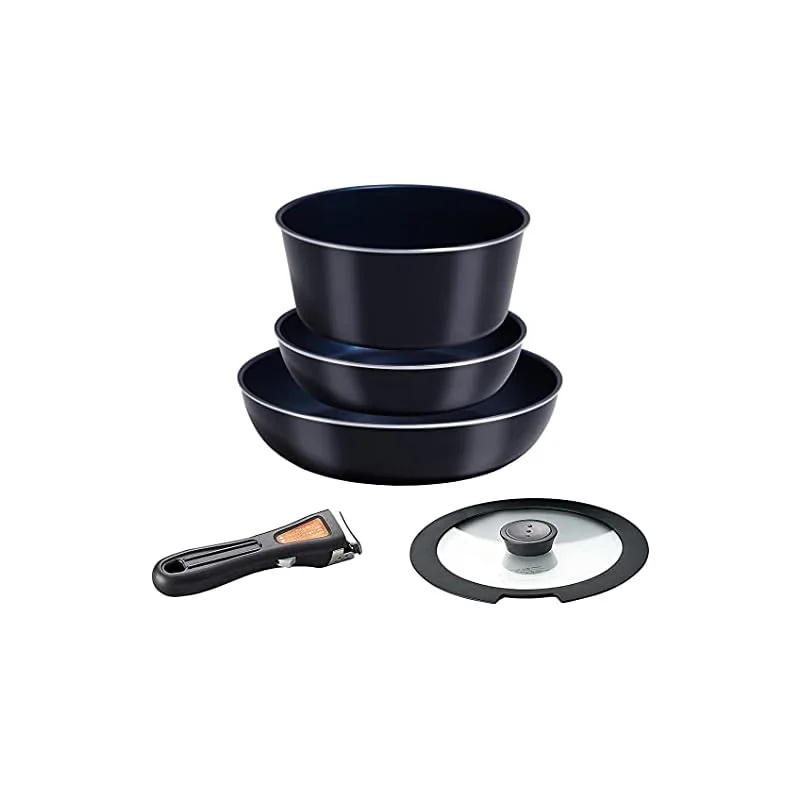 【即納】パール金属 フライパン 鍋 5点 セット IH対応 ブラック ダイヤモンドコート 取っ手の取れる セット5 HB-3976