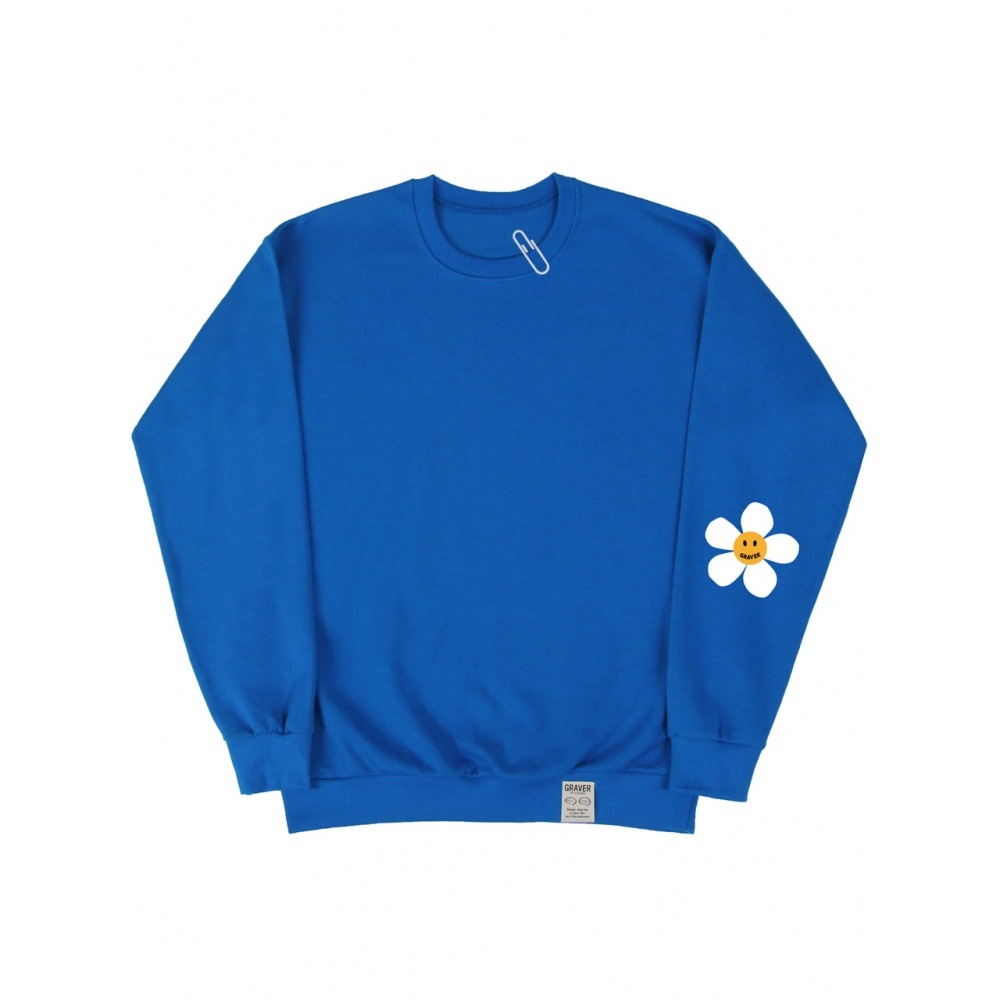 GRAVER エルボーフラワードットマンツーマンコバルトブルー 8,590円