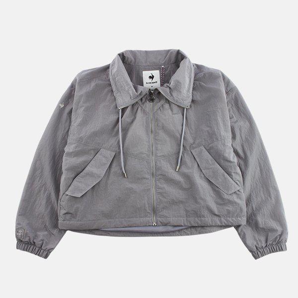 女性ルーズフィットエトワールウーブンスタンドネックジャケットグレー QP322OJK81