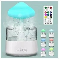 底値価格Rain Cloud 加湿器 雨雲加湿器 卓上 ドロップレット リモコン付き 大容量 450ml キノコ加湿器 滝型ライト 調節可能な7色のLEDライト付き 2 in 1 Type-C充電式