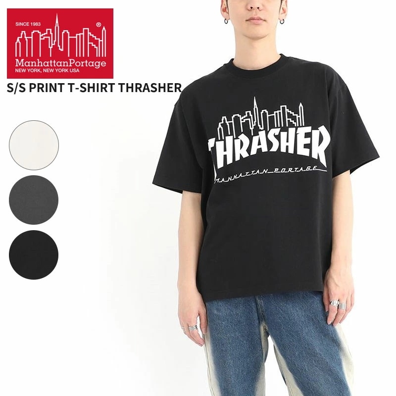 マンハッタン ポーテージ スラッシャー コラボ 半袖Tシャツ Manhattan Portage MP-M614 プリントTシャツ