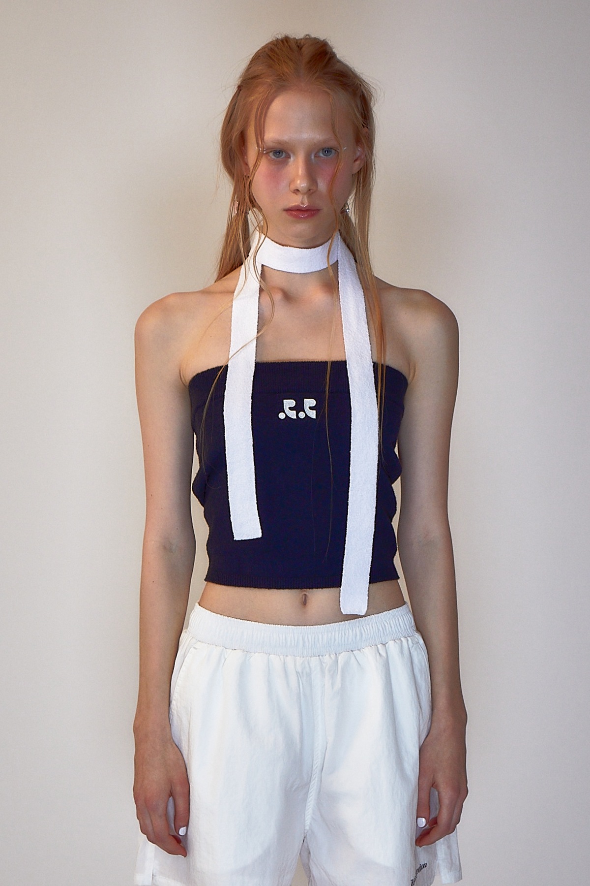 【REST & RECREATION】 RR LOGO KNIT TUBE TOP : 3COLOR