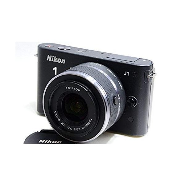 【中古】ニコン Nikon J1 標準ズームレンズキット ブラックN1 J1HLK BK SDカード付き