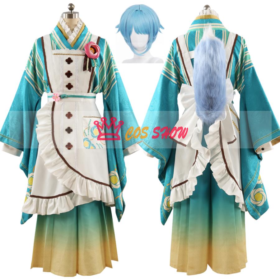 新品販売!あんさんぶるスターズ! あんスタ スカウト 恋こい喫茶 純粋喫茶 紫之創コスプレ衣装 耳+尾+ウィッグ能 cosplay 仮装 オーダーメイド製作可能 イベント