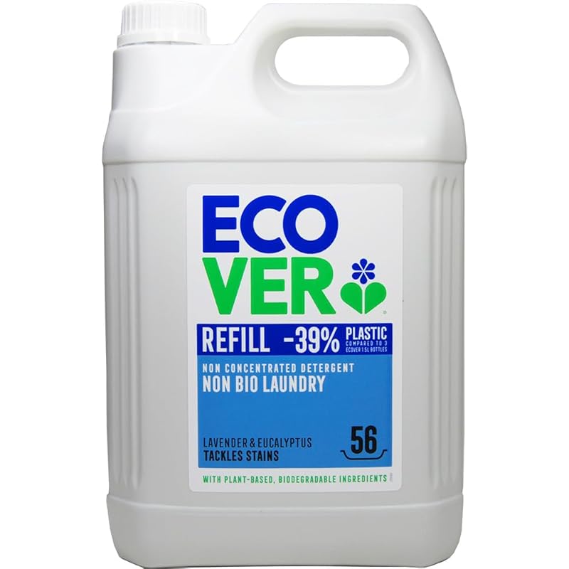 即納：ECOVER(エコベール) エコベール 洗濯洗剤 詰め替え用 ラベンダー&ユーカリの香り 5000ml 大容量 業務用 ecover 肌に優しい 植物由来 赤ちゃん 洗剤 ベビー 自然 洗濯洗剤